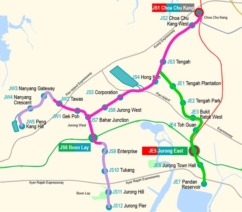 Jurong Region Line Map Jurong Region Line Map