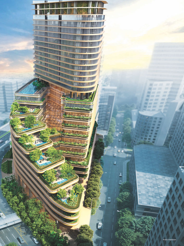 Newport Residences Facade Artist Impression Newport Residences, Newport Tower, Newport Plaza Facade Artist Impression