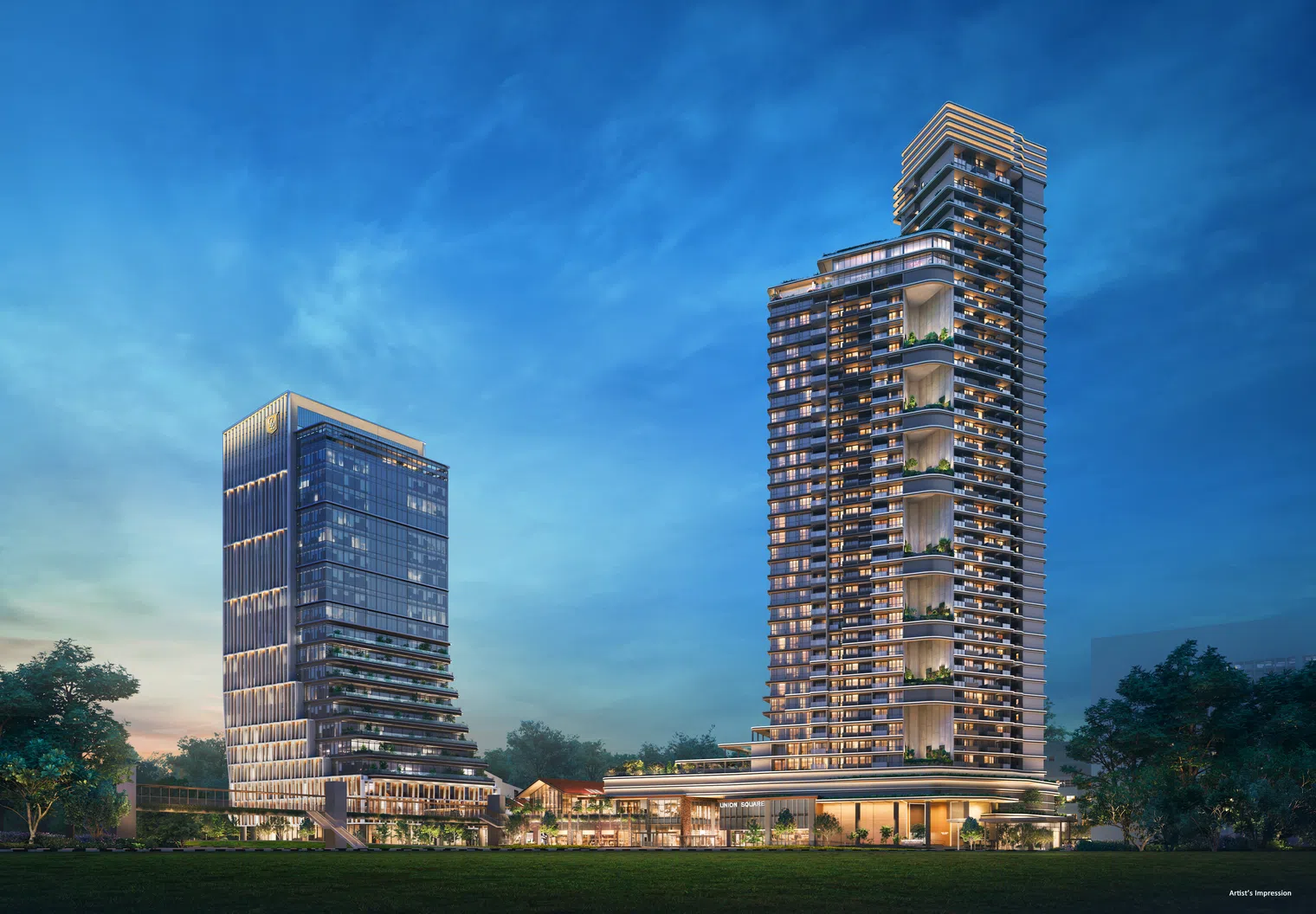 Union Square REsidences along Singapore River Facade 2 Union Square REsidences along Singapore River Facade 2
