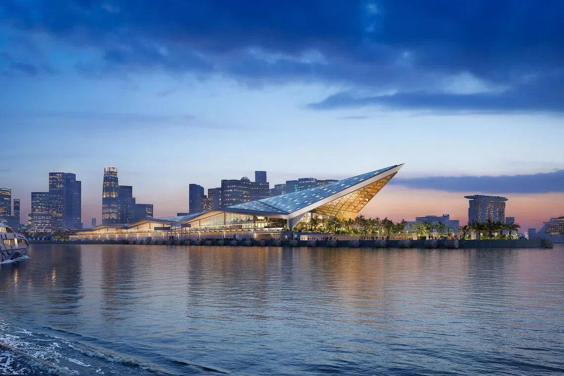 marina south cruise ferry terminal artists impression greater southern waterfront Greater Southern Waterfront masterplan map showing Newport Residences location at 80 Anson Road, Tanjong Pagar, at the northern gateway of Singapore's southern waterfront transformation zone